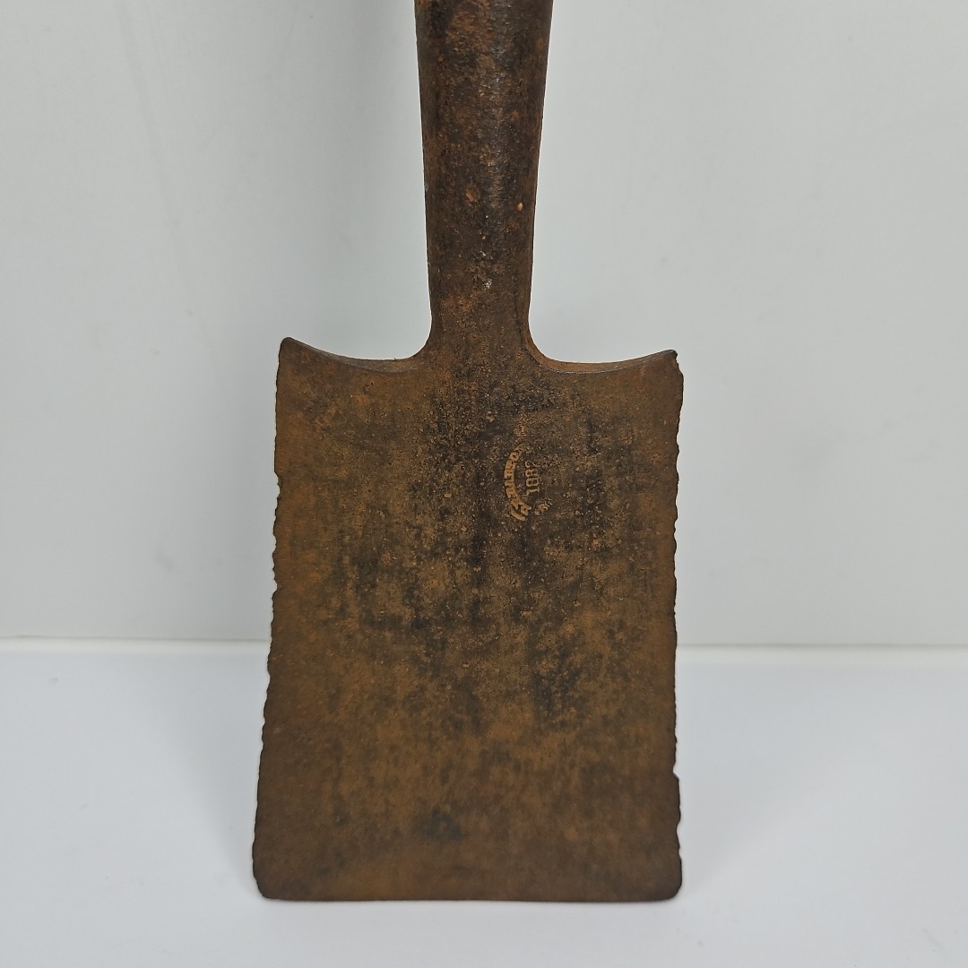 Vtg Unusual D R Barton 1832 Iron Broad Timber Chisel Signed Tool Blade Head USA