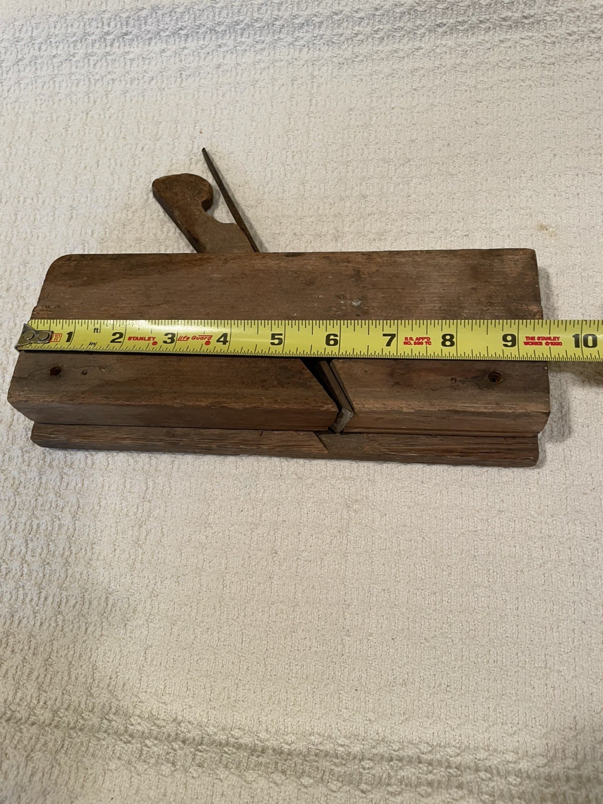 Antique Geo. Burnham Jr. Amherst Mass. Wood Plane 9 1/2” x 1- 1 3/8”