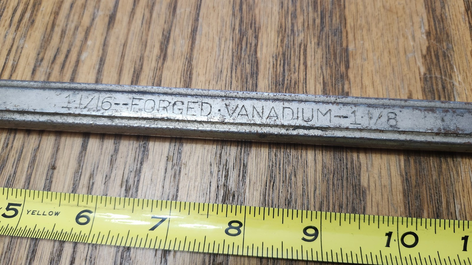 Vintage “NONE BETTER” 1-1/16″ Box End Wrench 5130 ~ Forged Vanadium – USED