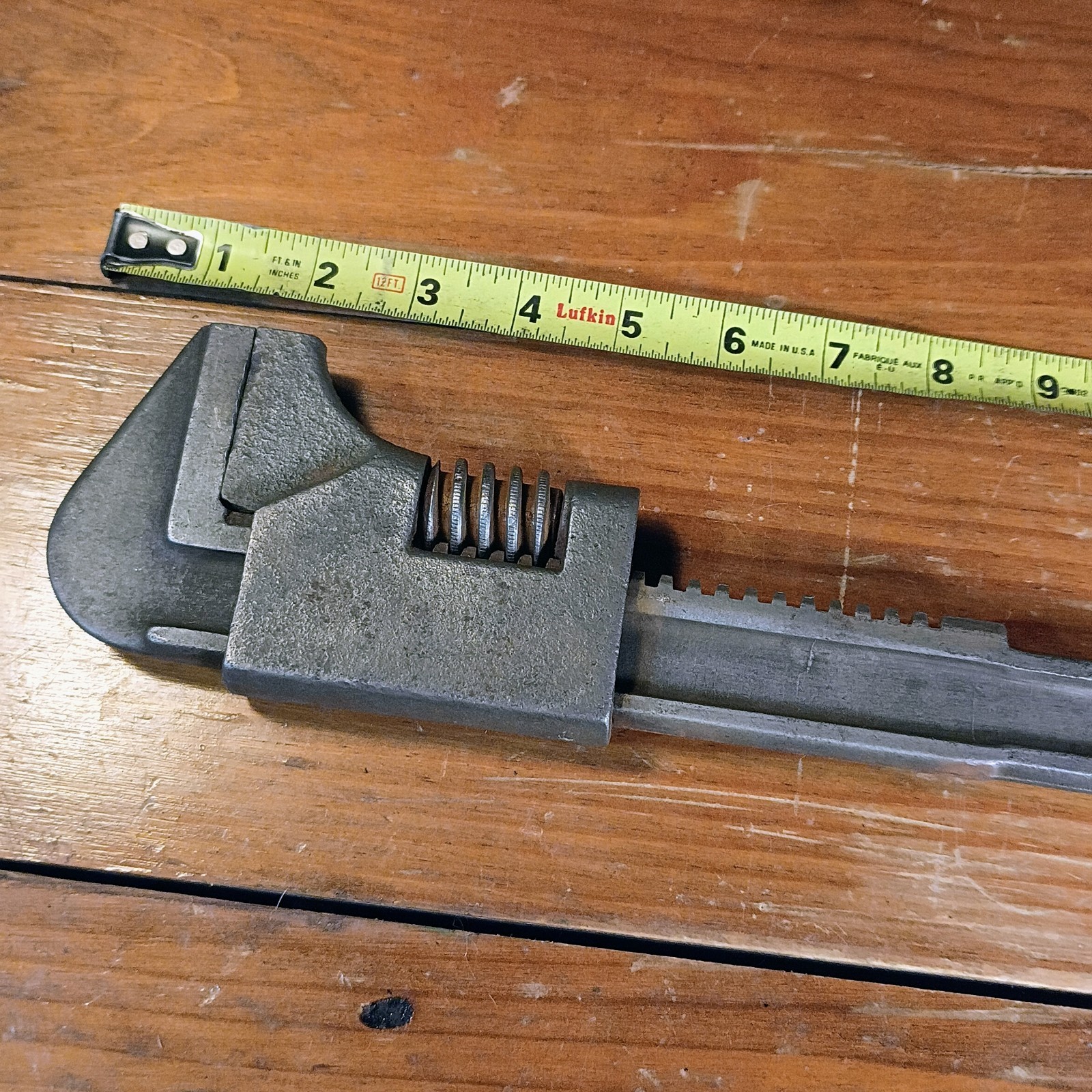 Working Vintage 1940s 15″ Inch Auto Monkey Wrench Vlchek Made In USA