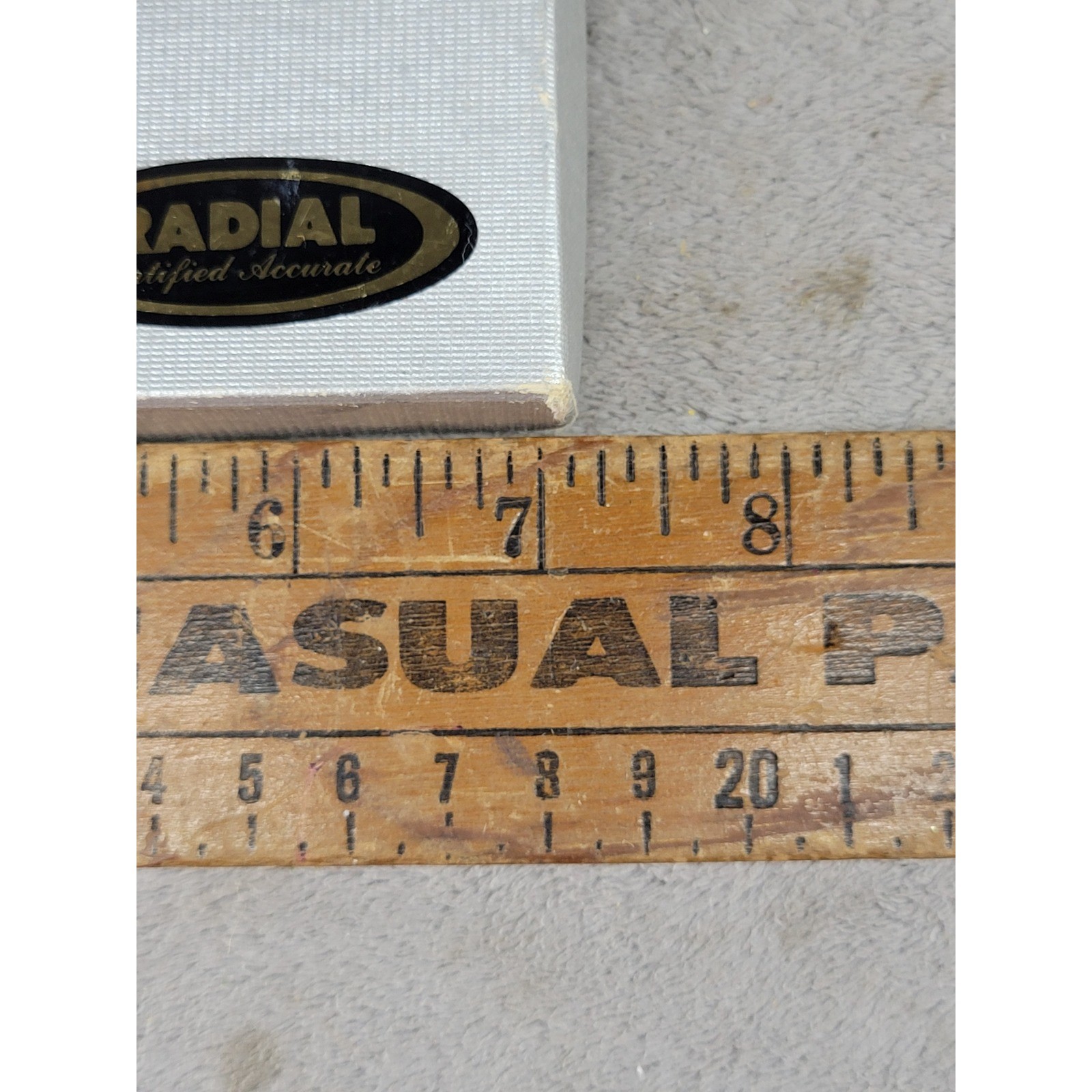 Radial Solid Brass Precision Tire Pressure Gauge Vintage Chrome Pen Style Boxed