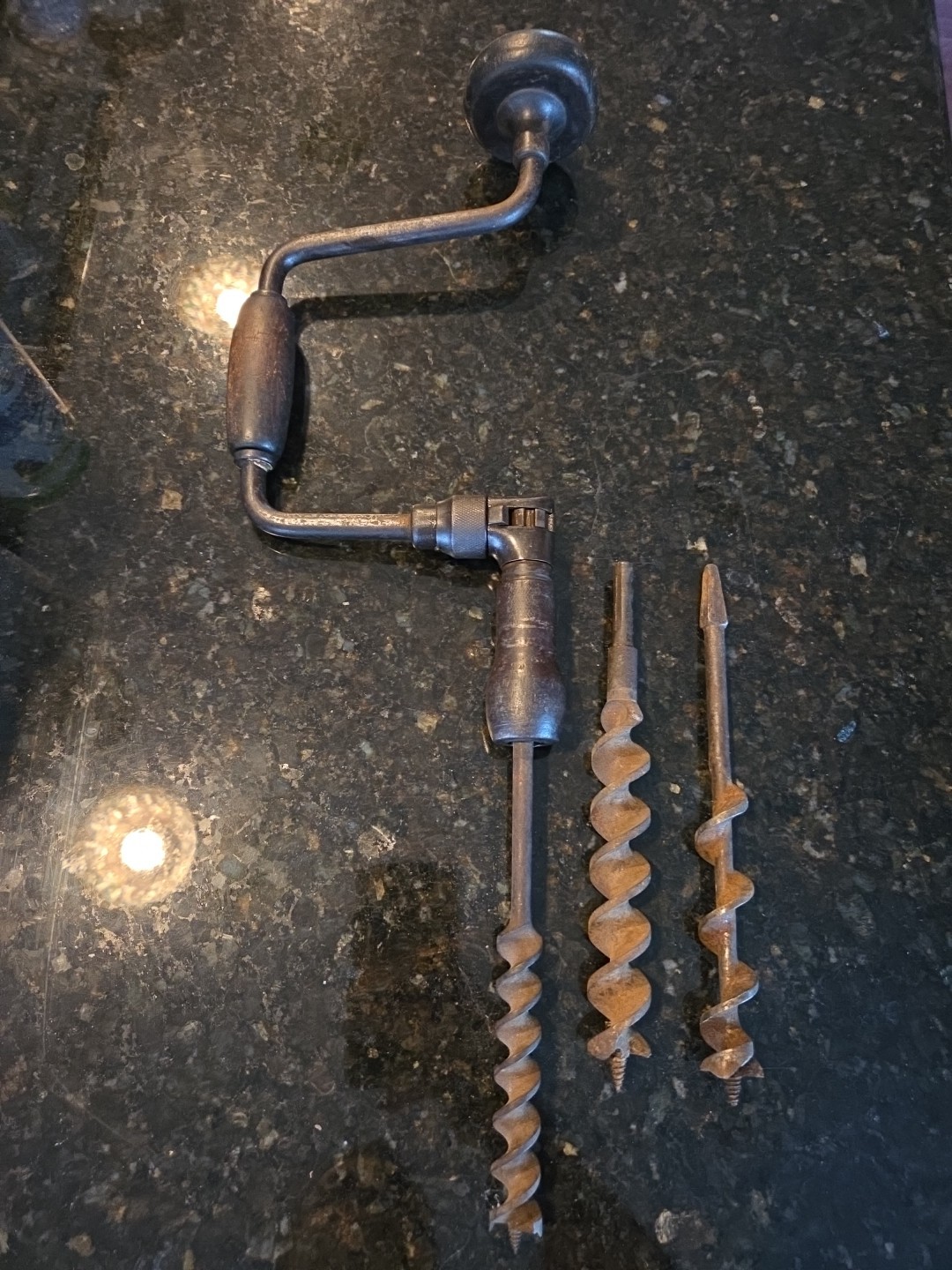Vintage Watrous C. E. Jennings Irwin Greenlee Auger Drill Bit Ratcheting Brace