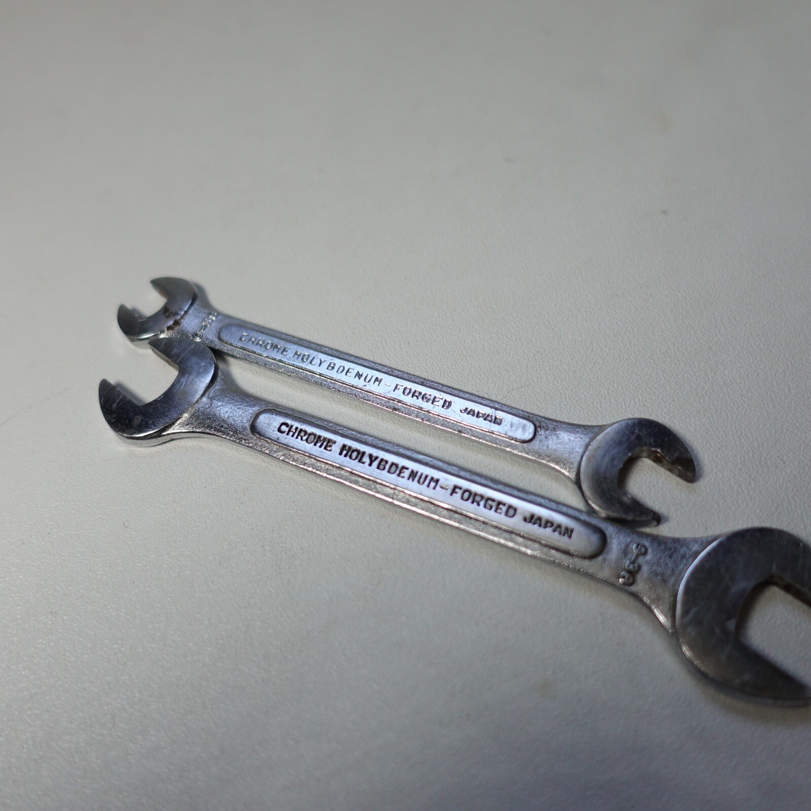 Vintage Aigo Open End Wrench Lot Of 2 1/4 & 5/16 ~ 3/8 & 7/16 Made In Japan