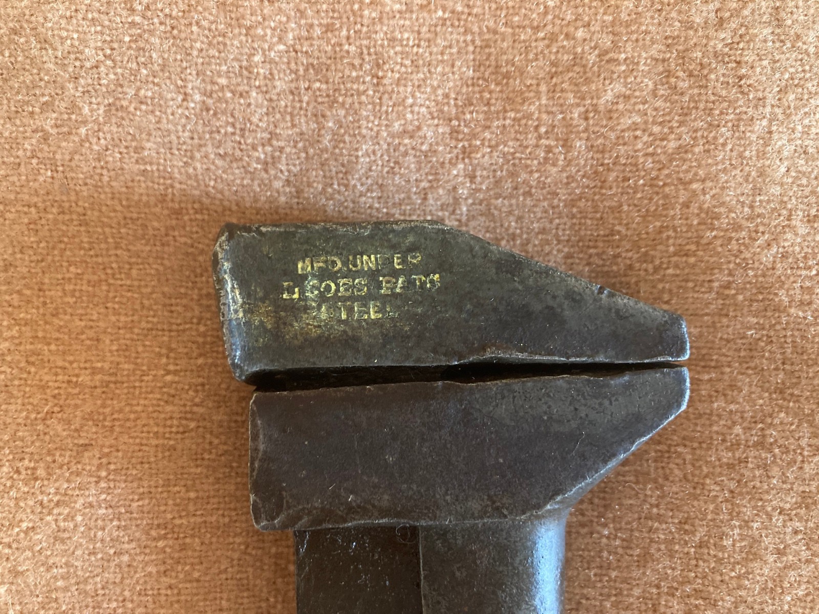 Vintage Coes 10″ MFD. Under L Coes PAT Adjustable Monkey Wrench Worchester Mass