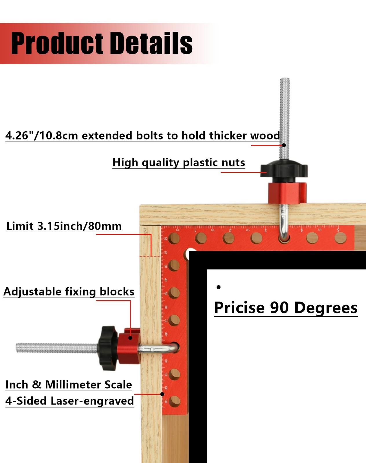 Corner Clamps for Woodworking, 90 Degree Clamps for Positioning Right Angle, …