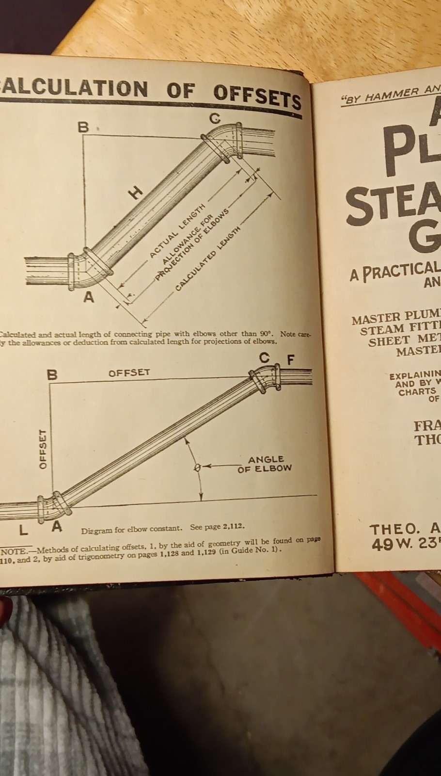 Theo. Audel & Co. Plumbers and Steam Fitters Guide #3 Hardcover