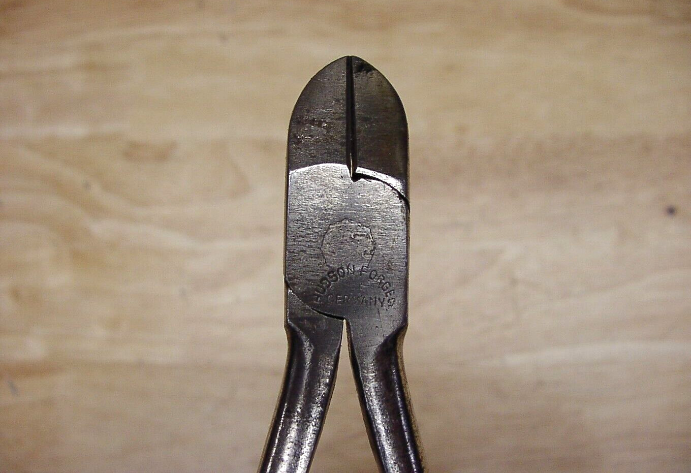 Vntg Hudson Forge Germany 6-3/16″ Diagonal Cutting Pliers,Dykes,W/Plating Loss!