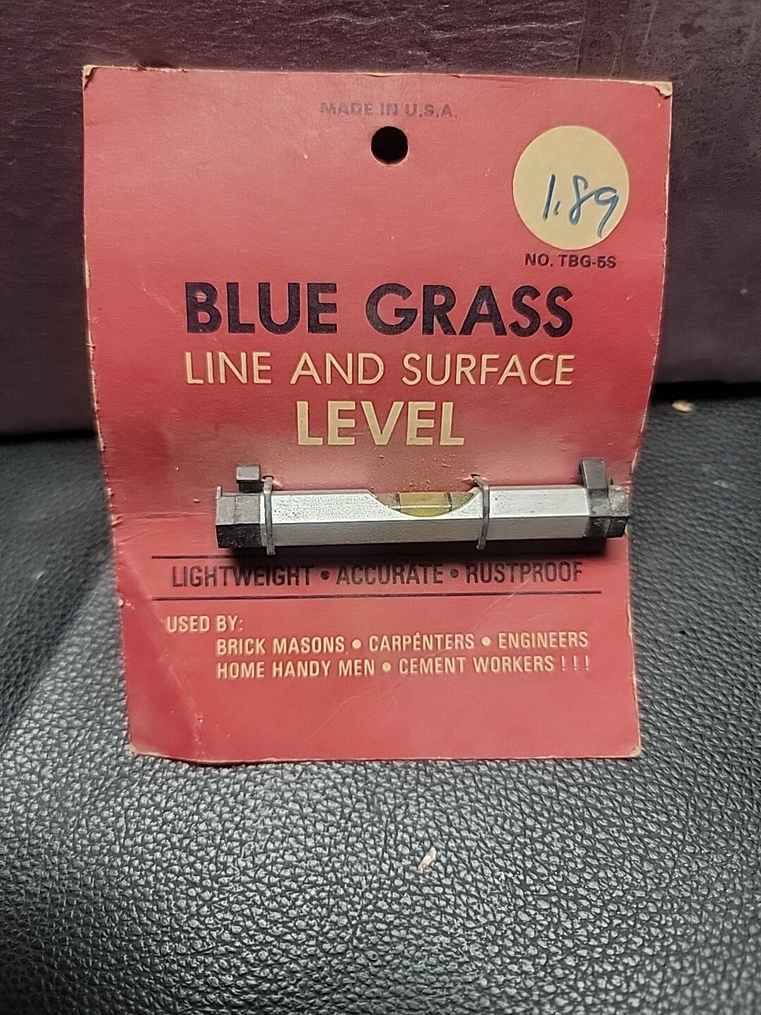 Vintage BLUE GRASS LINE & SURFACE LEVEL NO.TBG-5S / NOS / 0824-YS1