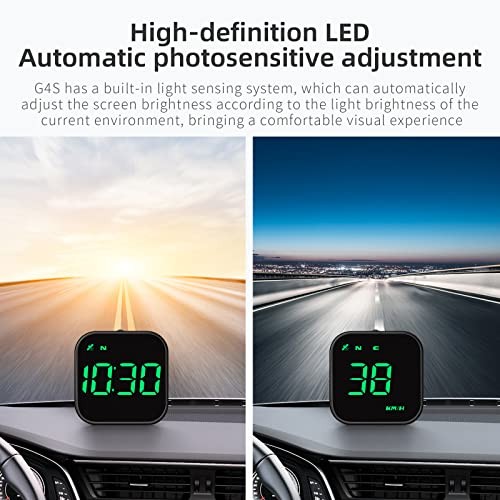 wiiyii G4S Digital GPS Speedometer, New HUD Car Head Up Display with Digital