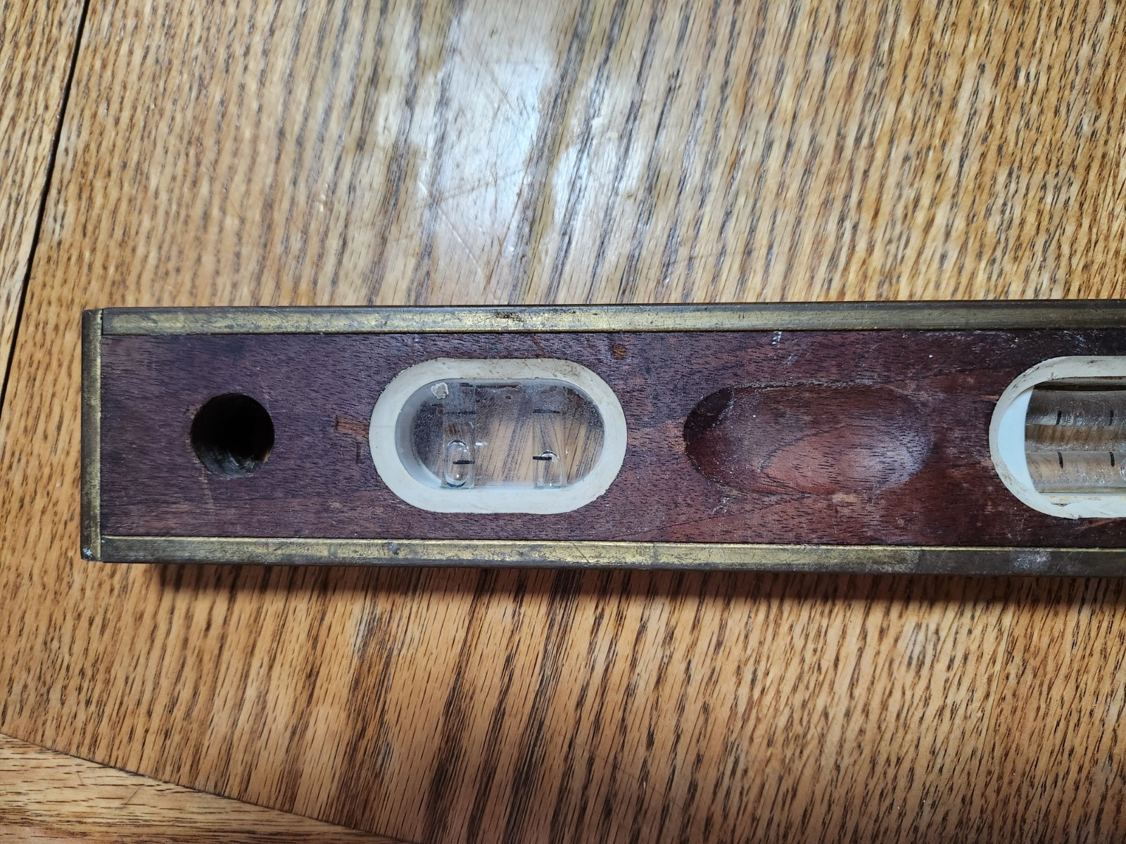 Vintage Brass Bound Wood Level American Level MFG.CO. Detroit MI 24″ Mason Work