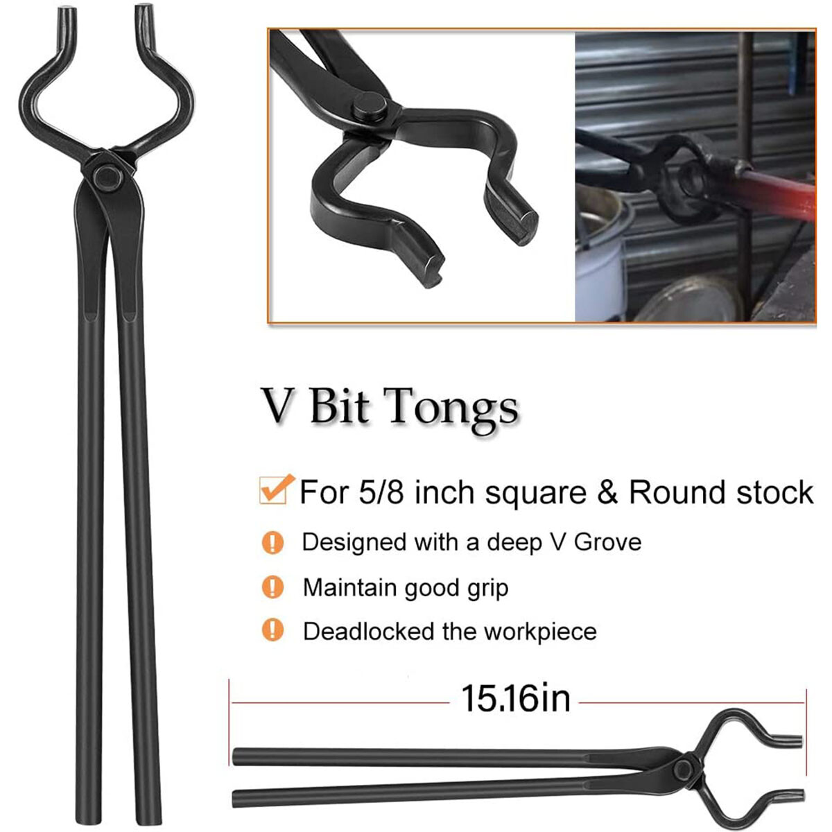 Knife Making Tongs Set Tools Blacksmith Bladesmith Tong Vise Anvil Forge 4PCS