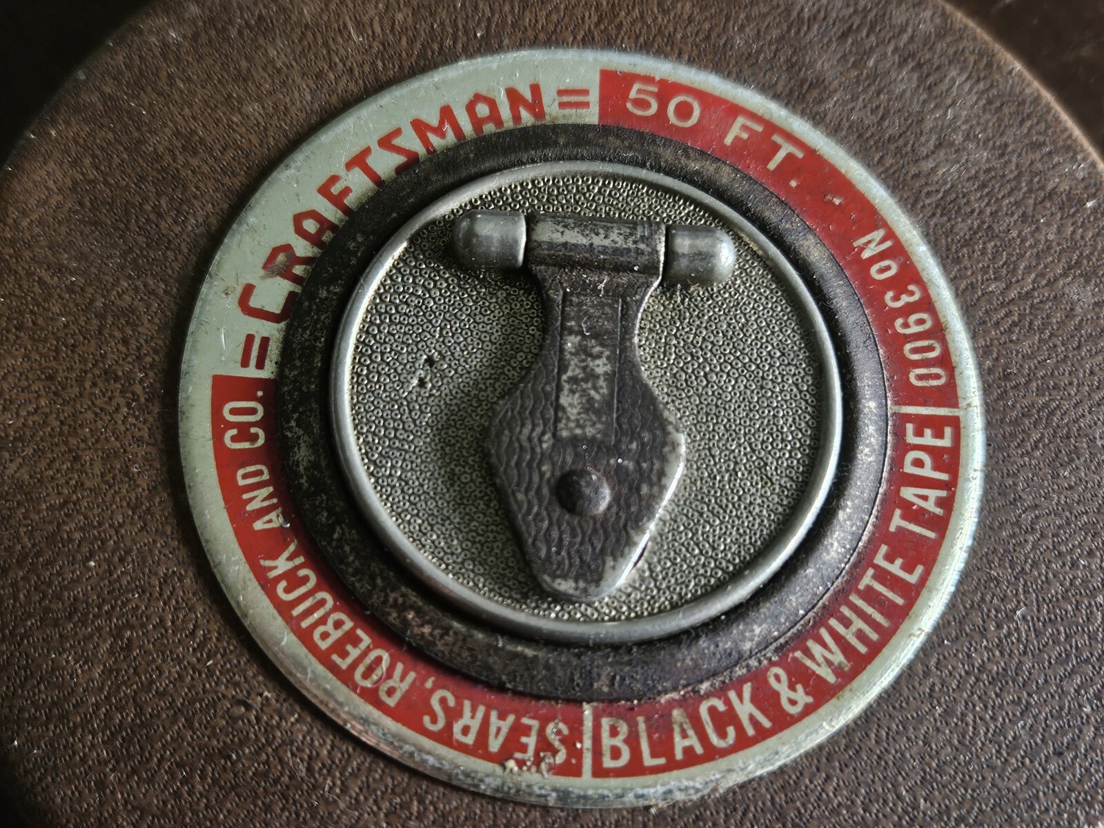Vintage Craftsman No.3900 Black & White Steel Tape Measure 50ft. Made in USA