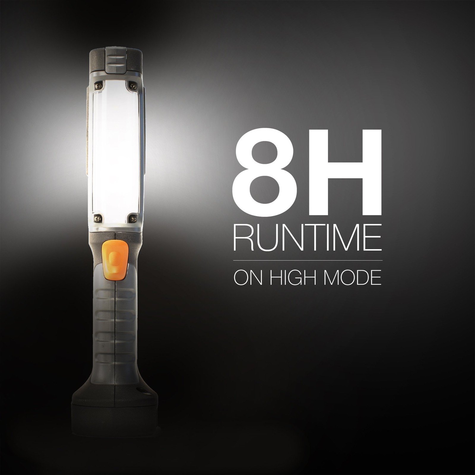 LED Magnetic Work Flashlight Water Resistant Handheld Torch with Batteries