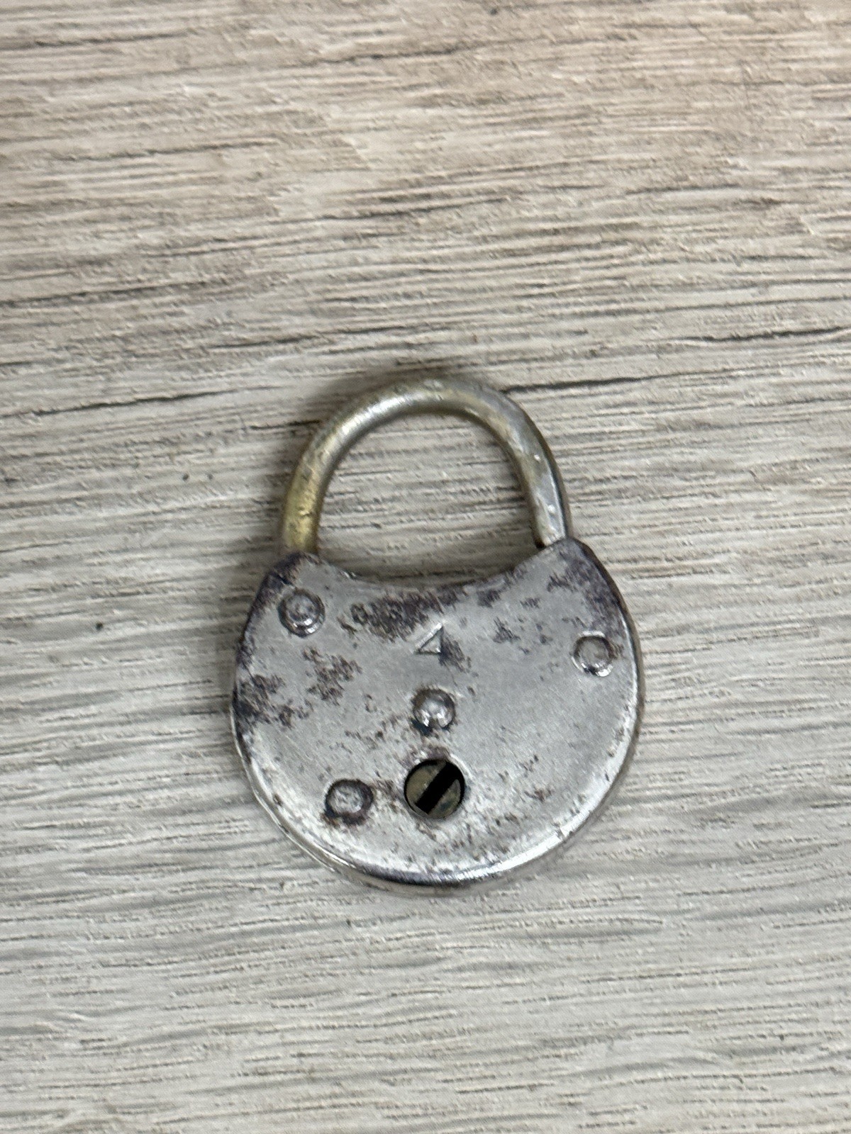 Vintage Old Small Cycle Padlock Lock No Key