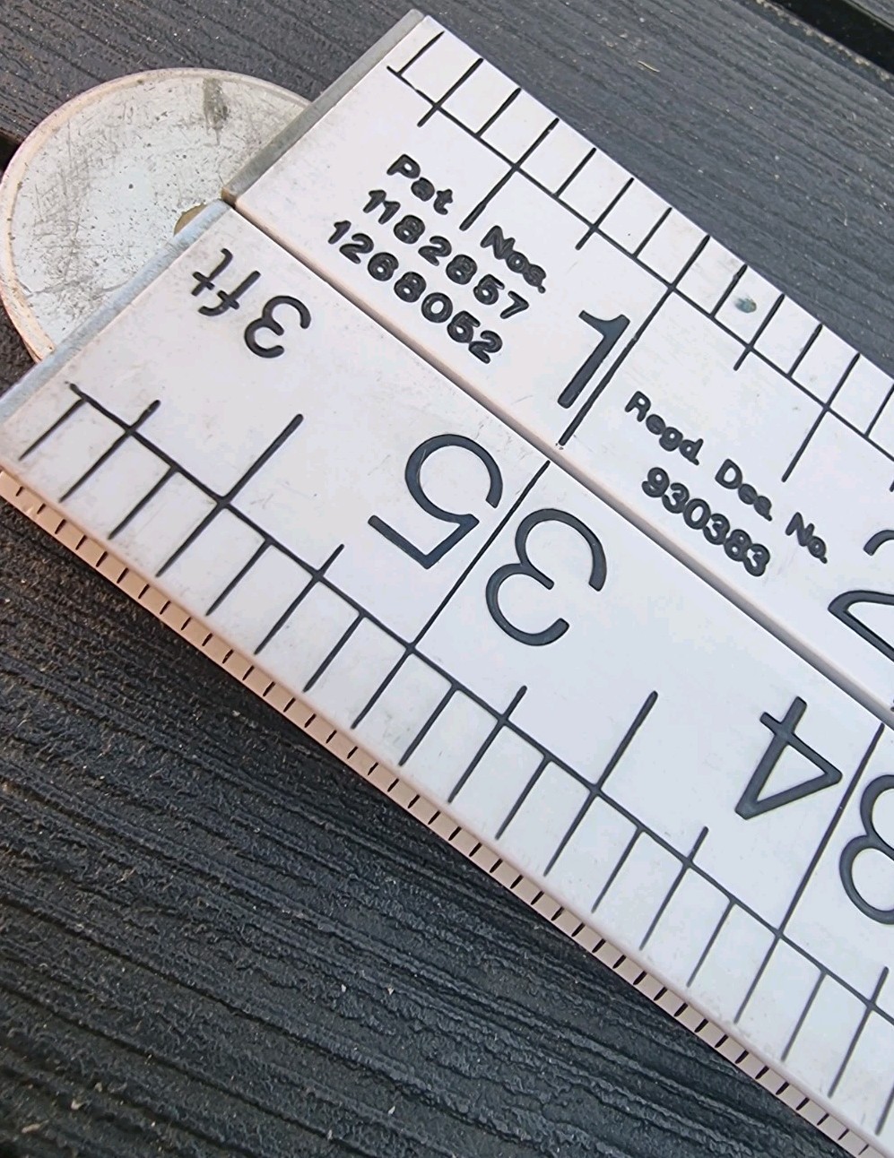 Vintage Rabone Chesterman No 1300 White Makrolon Folding Ruler 36″ Rule