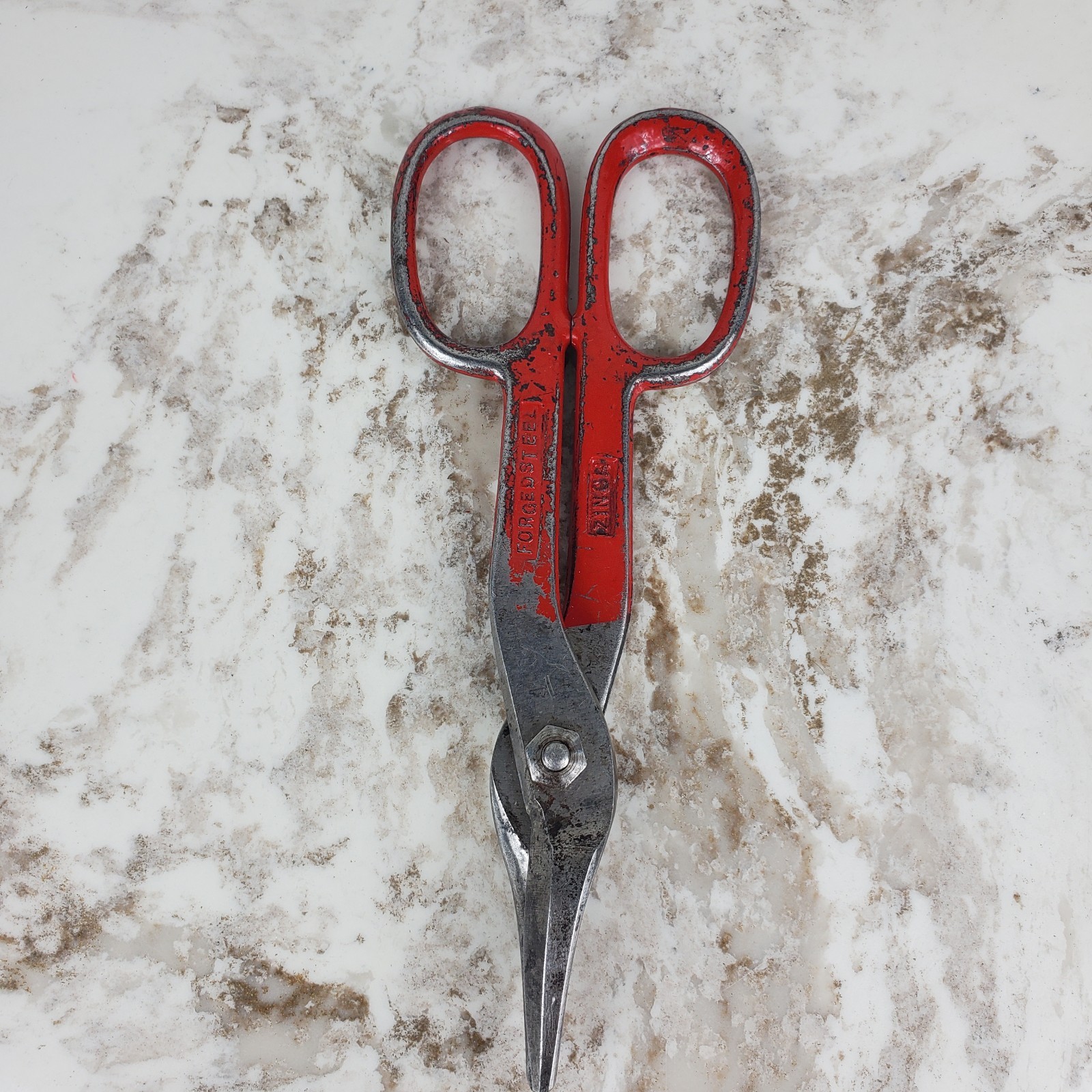 Vintage Heavy Duty Drop Forged in USA Tin Snips 10 Inches #9142