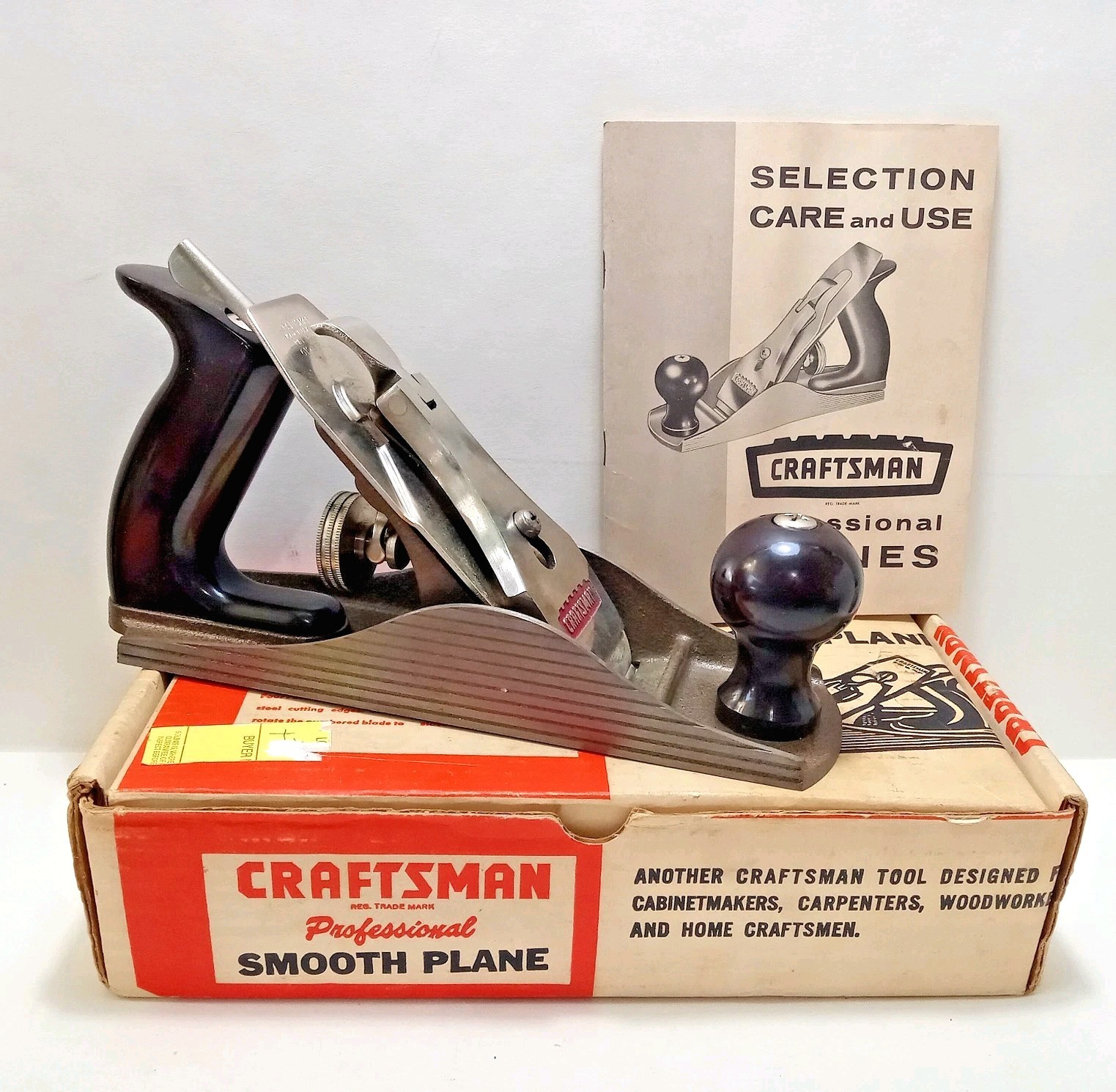 Vintage Craftsman 619-37421 Smooth Bottom Hand Plane Box and Manual Sargent Made