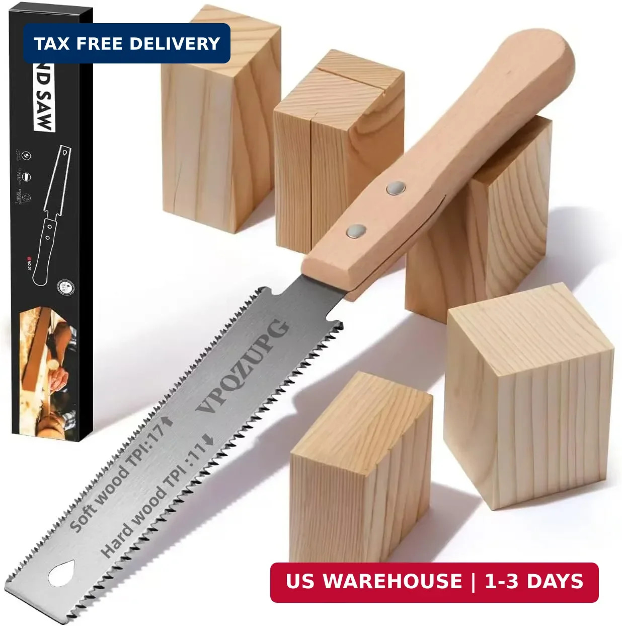 6 Inch Japanese Pull Saw，Hand Saw Woodworking Tools，Wood Handle, Sharp & Lightwe