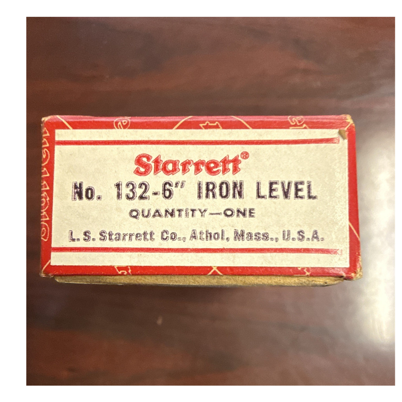 Starrett No. 132 6 in. Iron Level Vintage Original