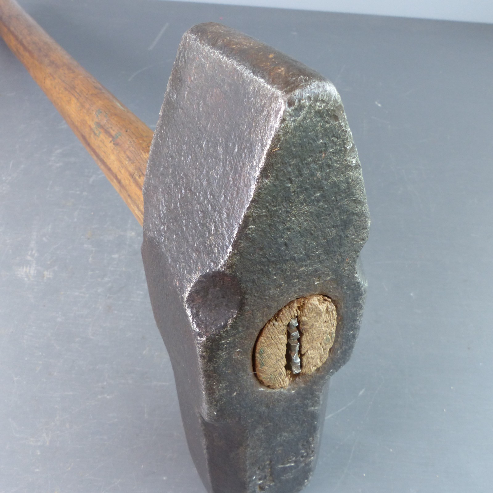 Vintage 1943 WWII British Military 7lb Sledge Hammer Broad Arrow TS&S Blacksmith