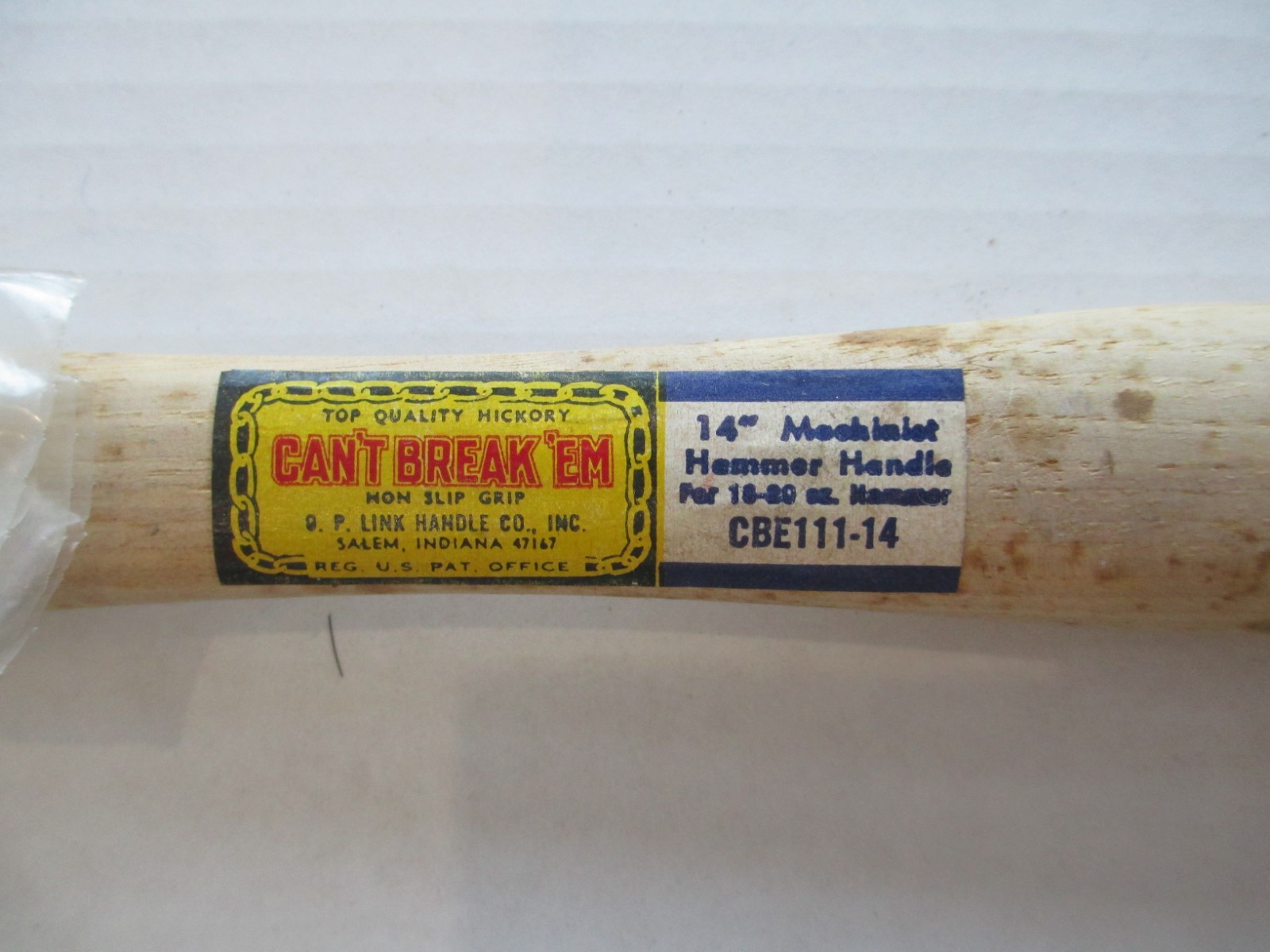 OP Link Handle CAN’T BREAK ‘EM #CBE 105-14 Hickory 14″ For A.E. Nail Hammer C41