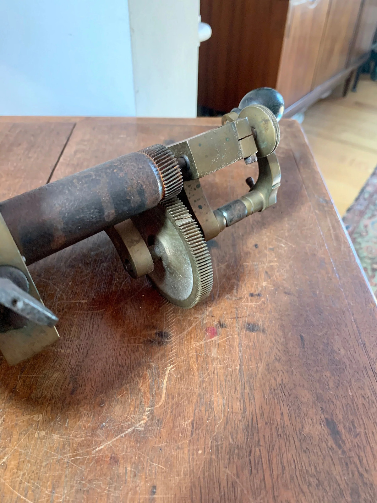Vtg Solid Brass Jeweler Lathe | Watchmakers Lathe | Brass Jewelry Bench Lathe