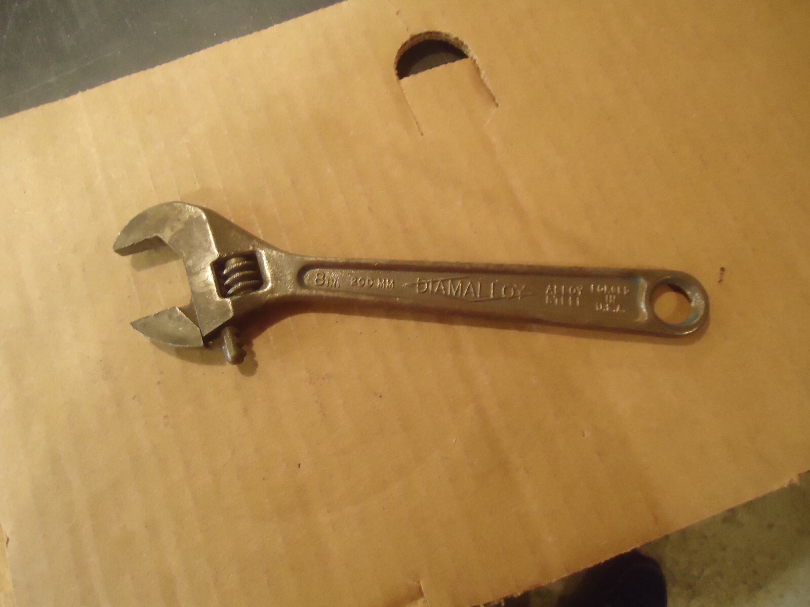 Diamalloy Diamond CALK Horseshoe Co. 8″ Adjustable Wrench USA Forged Steel