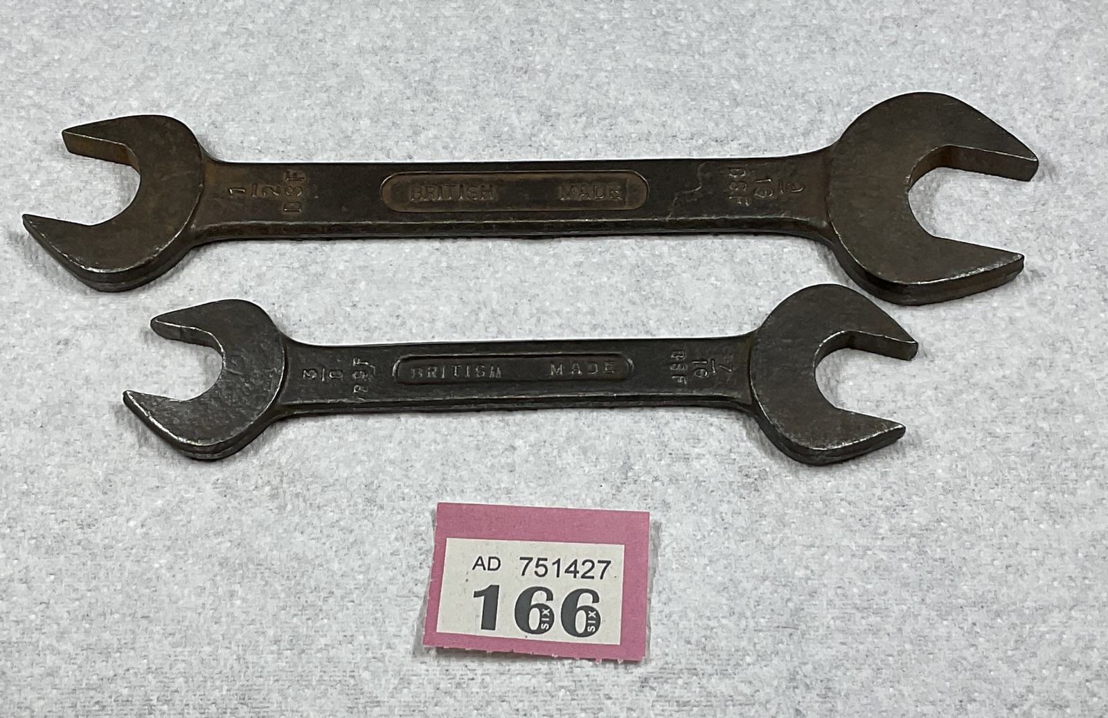 2 DROPSTAMCO SPANNER WRENCH TOOL KIT CLASSIC CAR VINTAGE 7/16 1/2 3/8 5/16 W