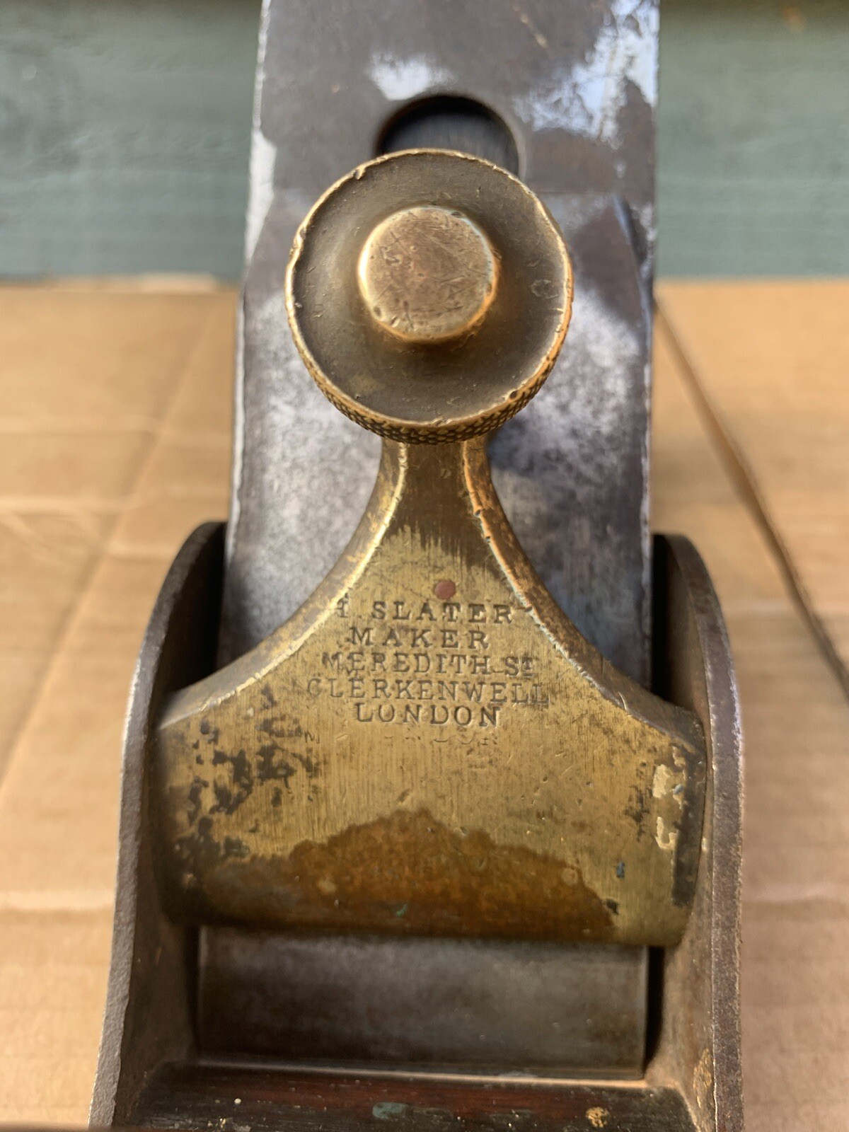 Antique H.Slater rosewood infill smoothing plane vintage tools