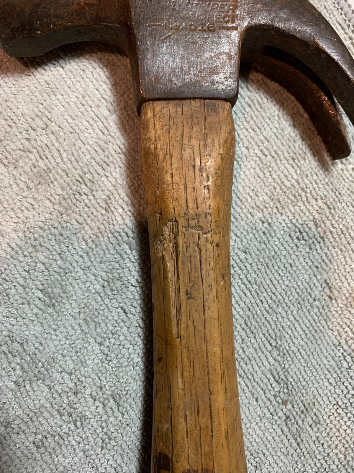 Vintage True Temper Kelly Perfect Curved Claw hammer  No. 016, Original Handle