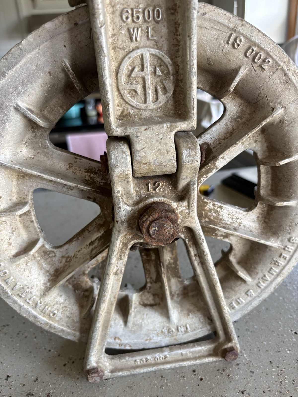 Vintage 12” Aluminum Transmission Block Wire Puller-SHERMAN & REILLY INC-Tenn!
