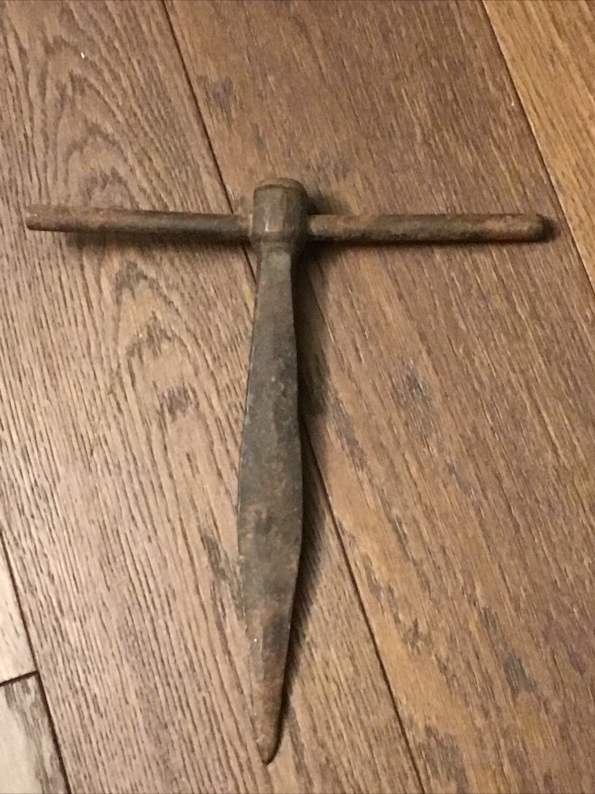 19th Century Handmade Antique Iron Ice Block Pick Farmer’s Hand Tool UNIQUE!