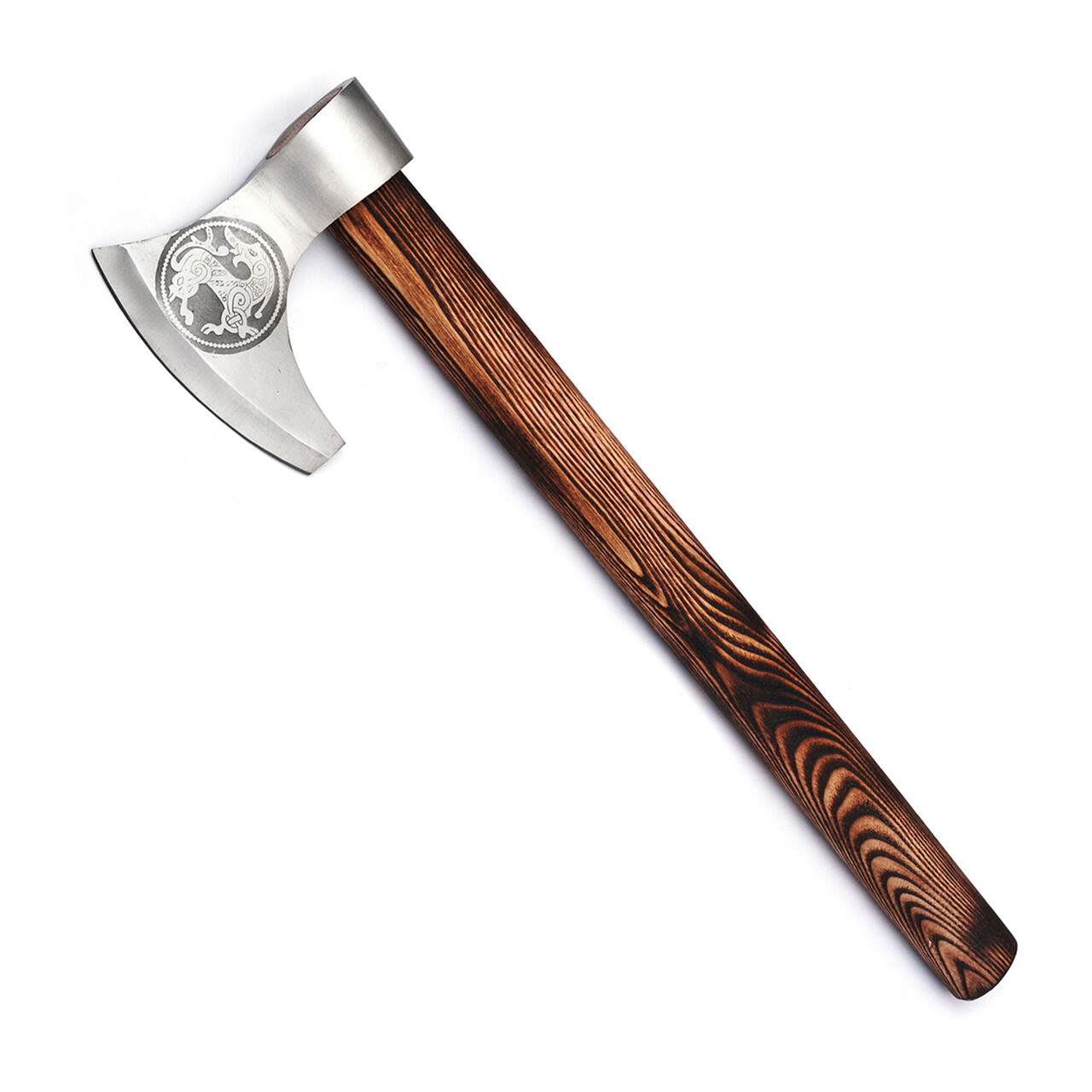 Warhorse Functional Axe | High Carbon Forged Steel Bearded Axe w Leather Sheath