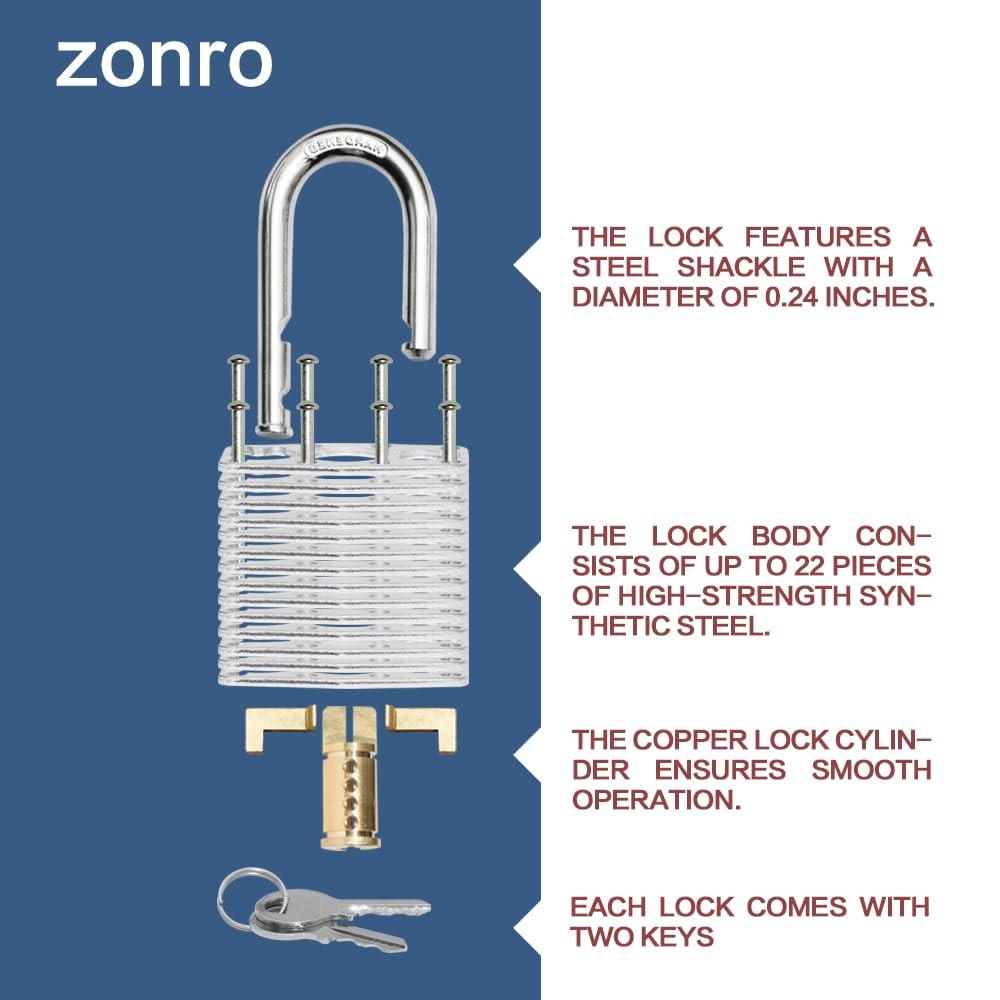 Locks Laminated Steel Keyed Padlocks,Keyed Alike Locks, 1-9/16 inch Wide,Norm…