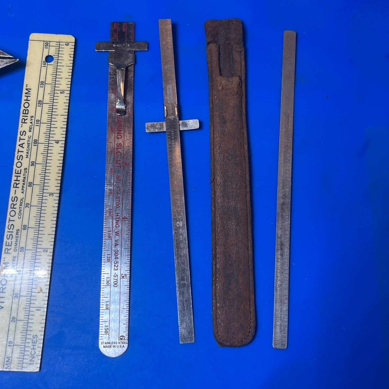 Vintage Machinist Engineering Measuring Tools Ruler Lot Jordan Caliper Snap-on