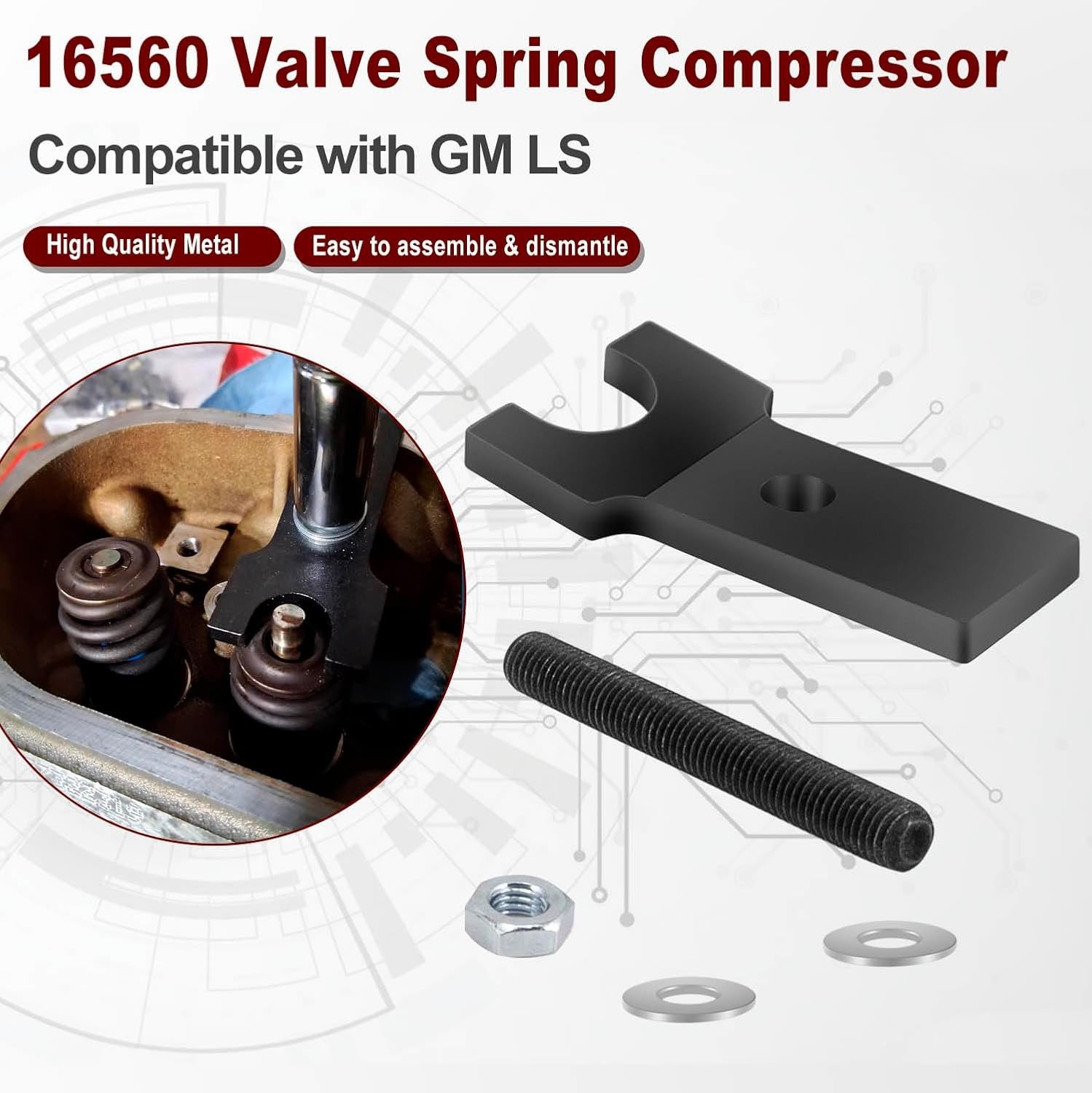 16560 Valve Spring Compressor Tool Fits for GM LS LSX LS1 LS2 LS3 LS6 LS7 LS9