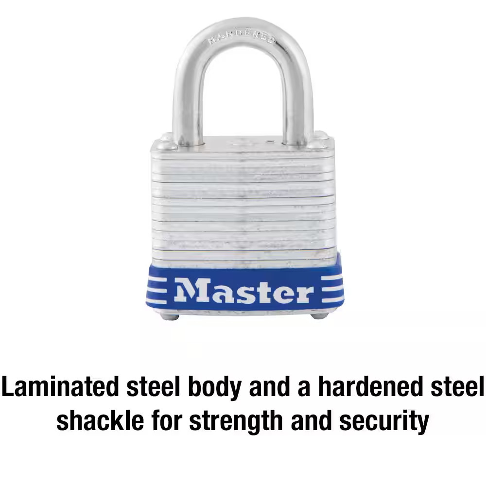 Outdoor Padlock with Key, 1-1/8 In. Wide