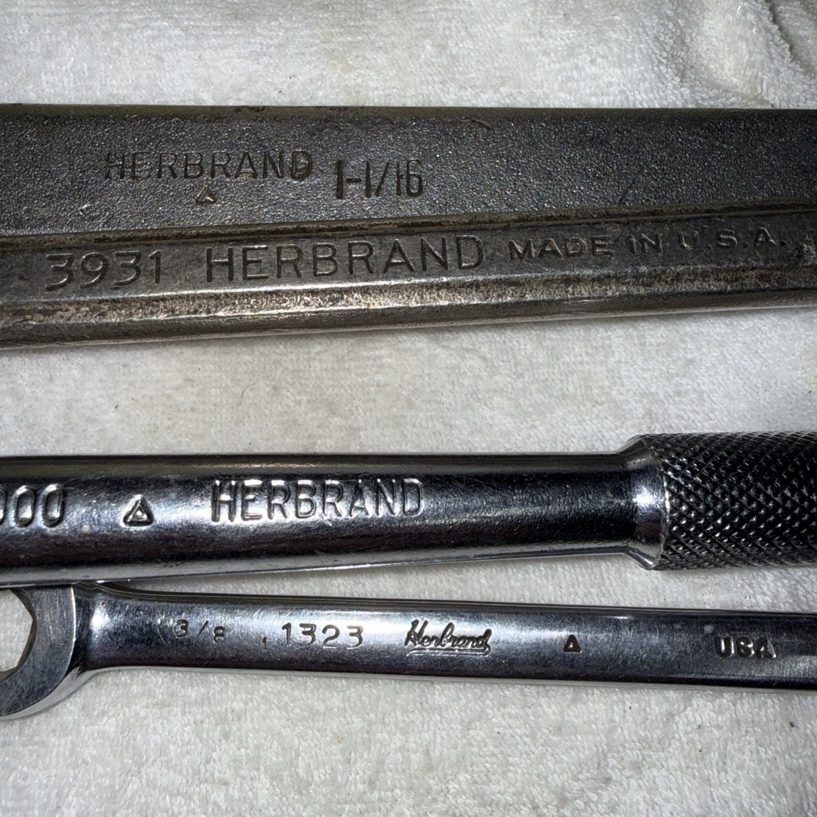 Herbrand Wrenches and Ratchet with Sockets. Made In USA (11) pieces