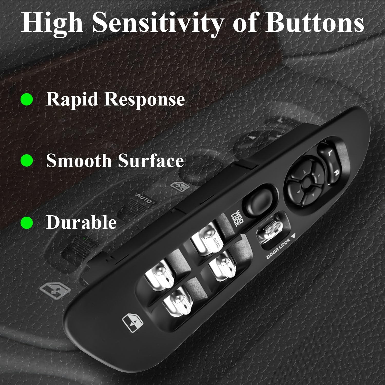 56049805AB Master Power Window Switch & Black & Bezel