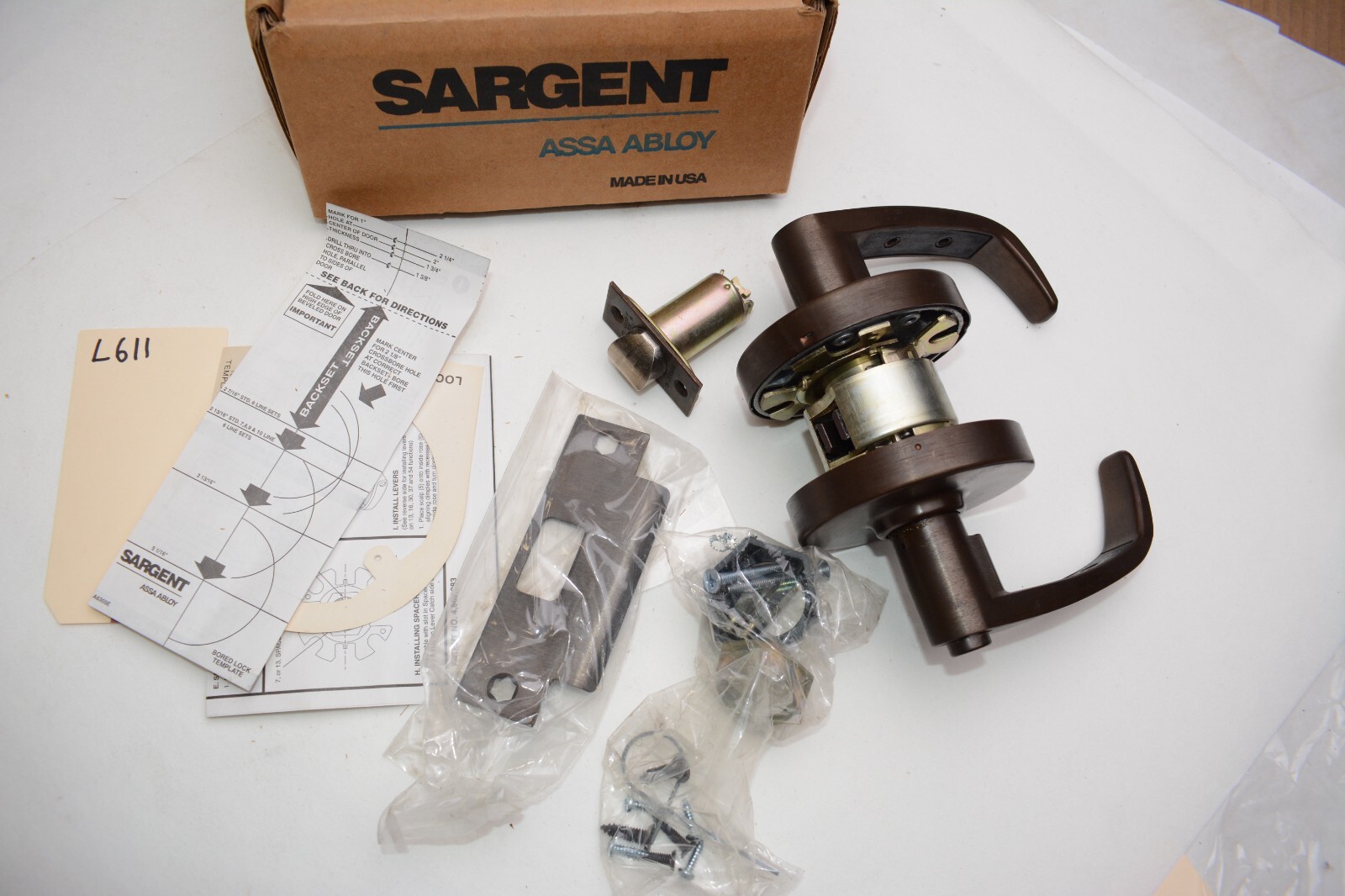 Sargent 28-10U65 LL 10B 10 Line Privacy Lever Lockset, Oil Rubbed Dark Bronze