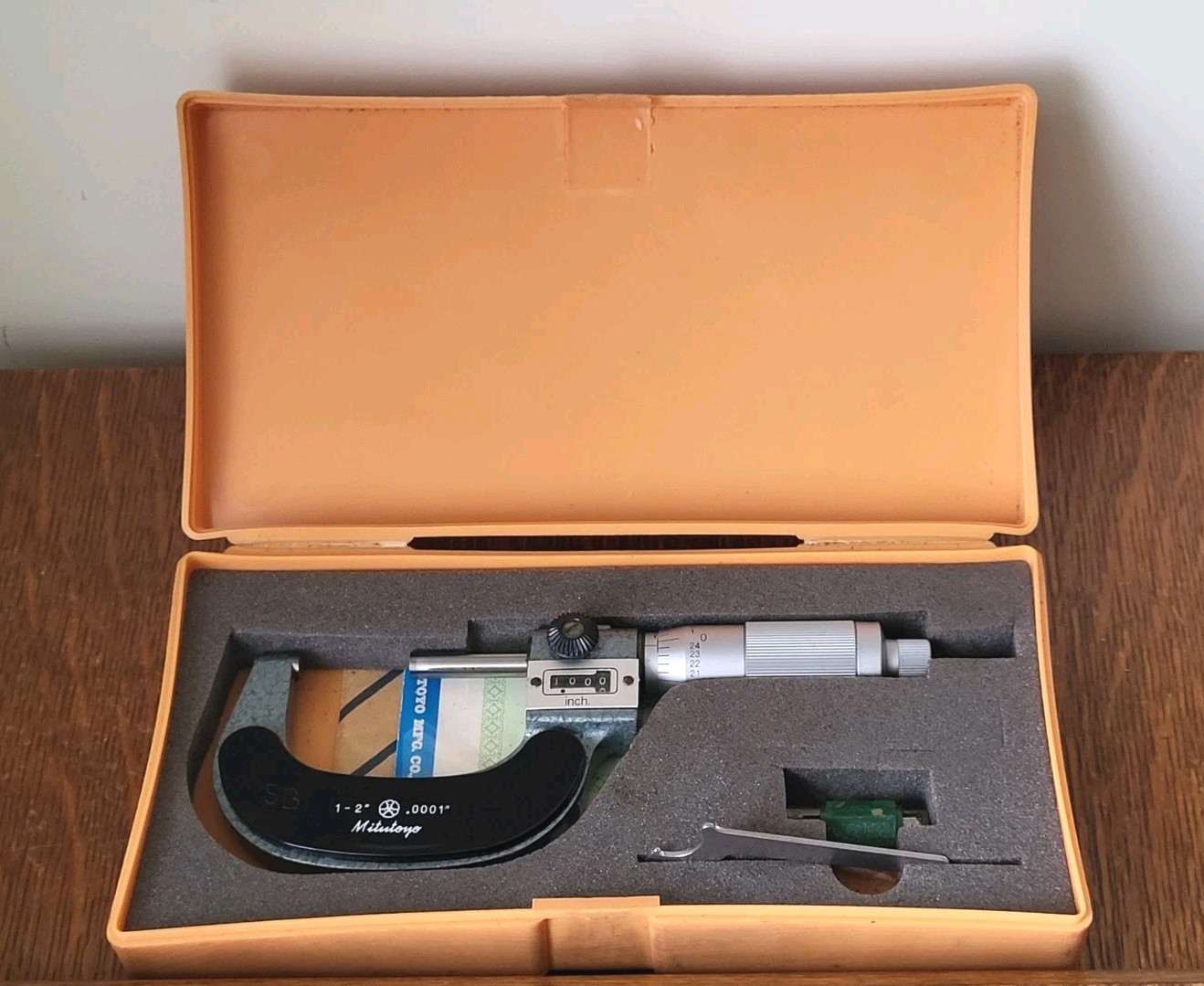 Mitutoyo No.193-212 Digit Micrometer 1-2″ w/Ratchet Stop/Locking/Standard/Wrench