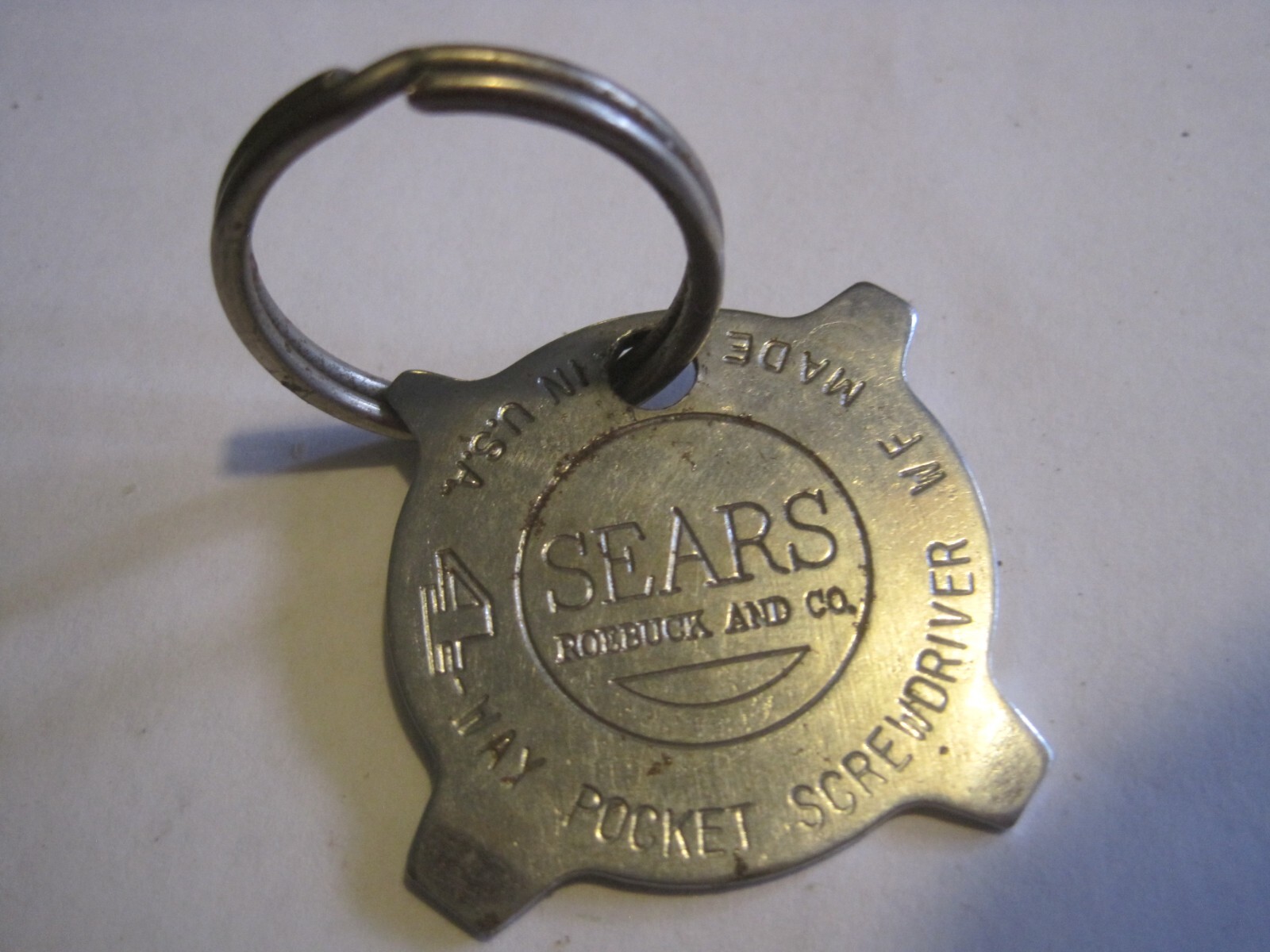 VINTAGE SEARS CRAFTSMAN 4 WAY Pocket Screwdriver For Key Chain Fob USA