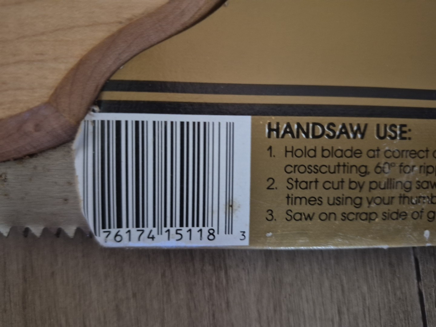Stanley Vintage 15-118 26in 8-Point Crosscut Handsaw USA Rare