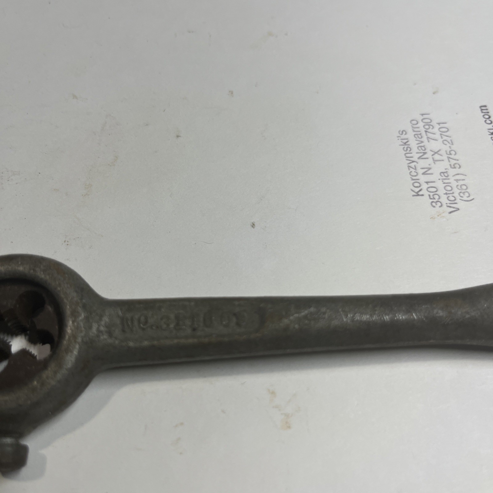 Die Handle 8 5/8″ Forged USA #311009, Ace Die 1/2″ Vintage Old Hand Tool ⬇️