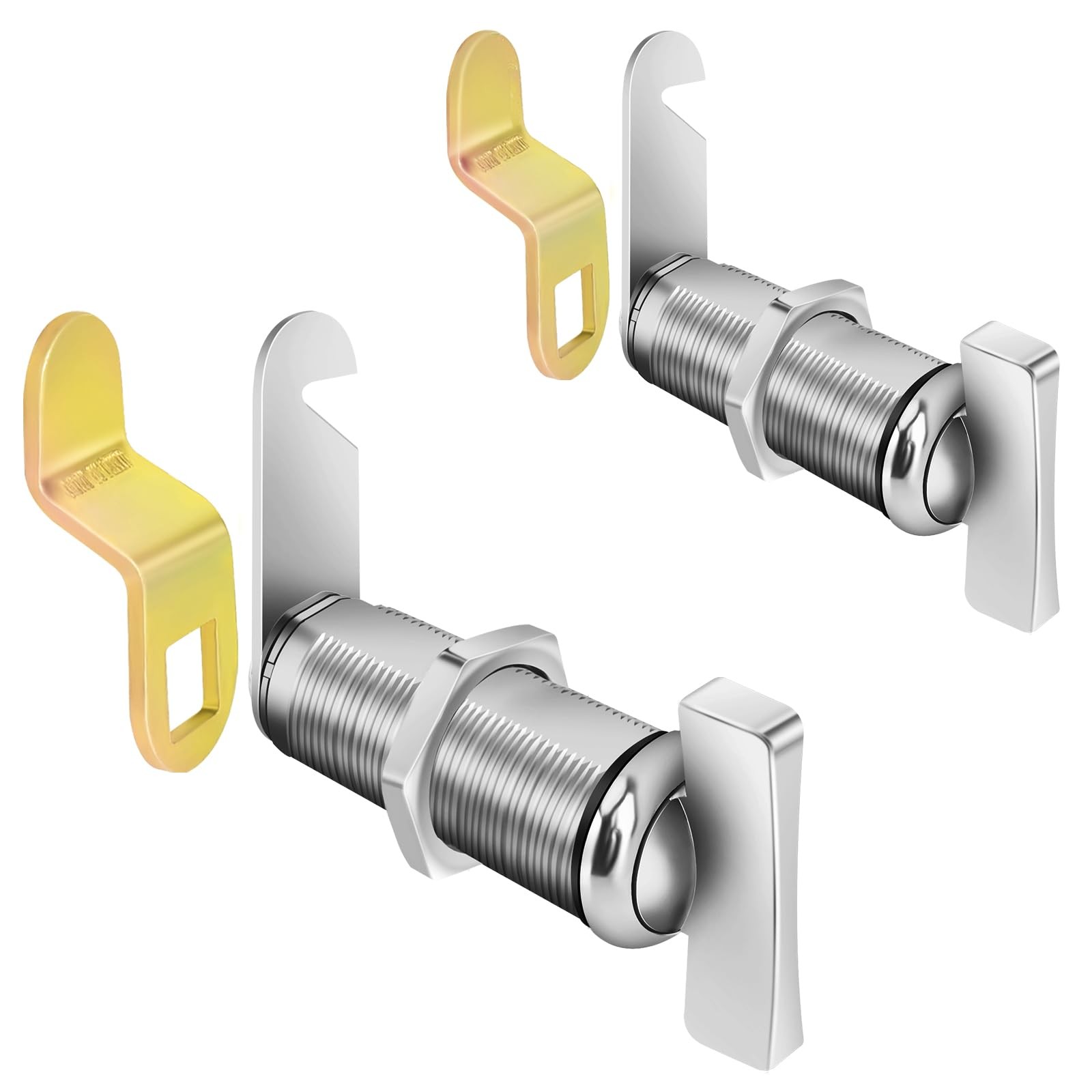 2 PCS Thumb Cam Locks 2-1/8 Inch Extra Long Keyless Non-Locking Twist RV