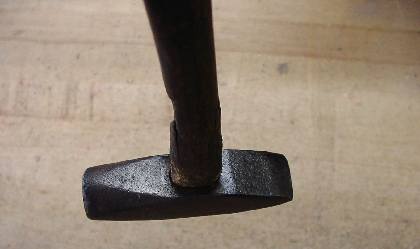 Vntg Unbr. 13.6oz. Cross Peen Hammer,3-13/16″ Head,Very Good Steel,Poor Handle