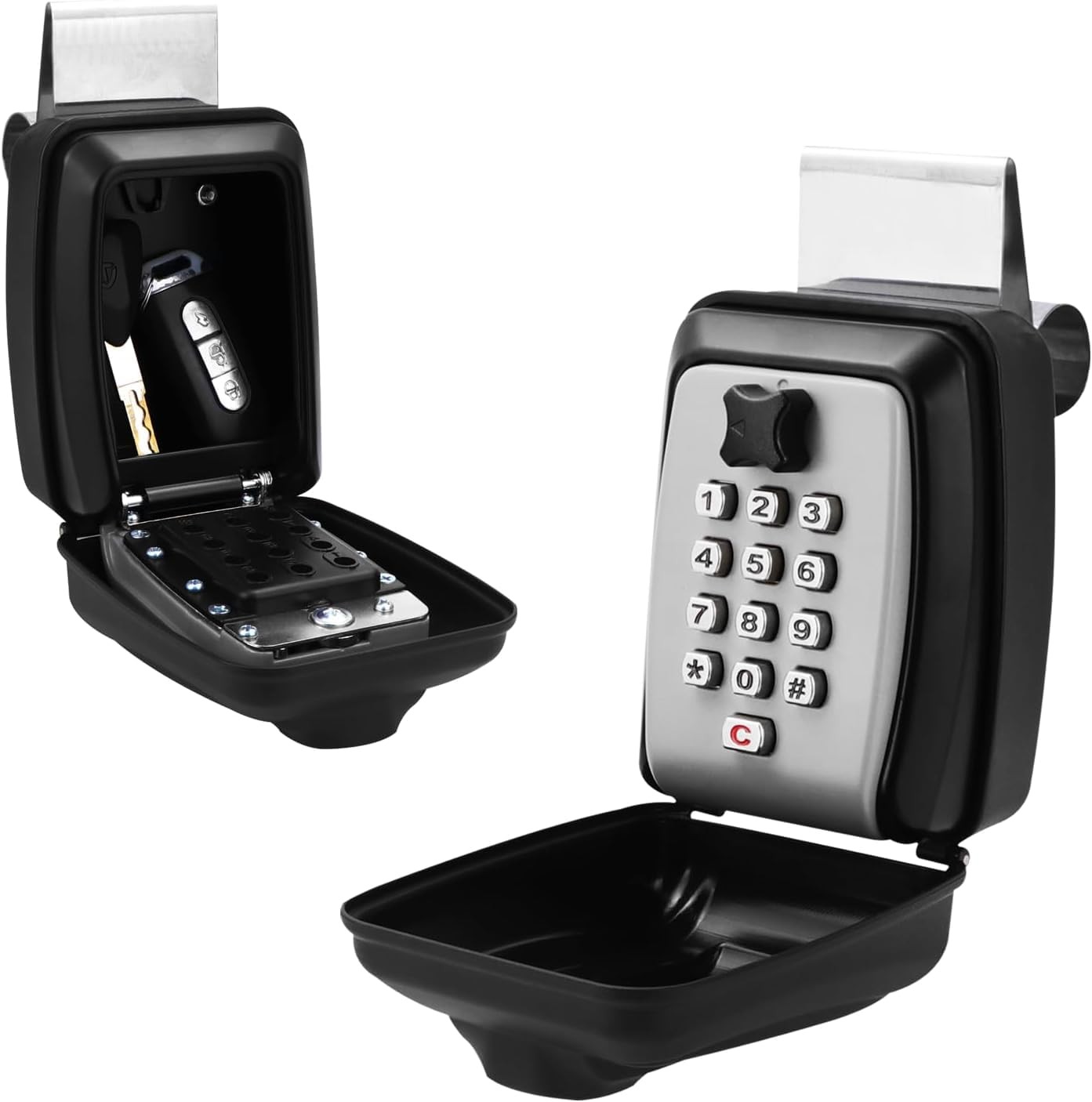 2026 Upgrade SL-591 Car Window Lock Box, car Key Grey keyboard