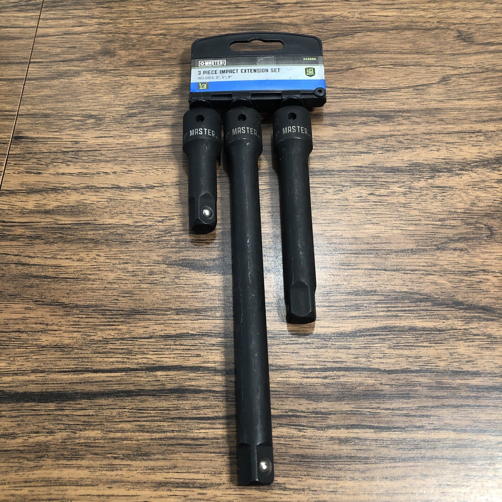 Master Mechanic 3 Piece 1/2″ Drive Impact Extension Set 3” 5” 8”