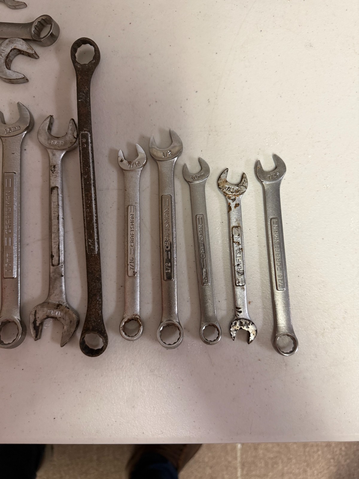 Lot Of 20 Assorted Sizes Wrenches Drop Forged Craftsman Mostly Vintage (4)