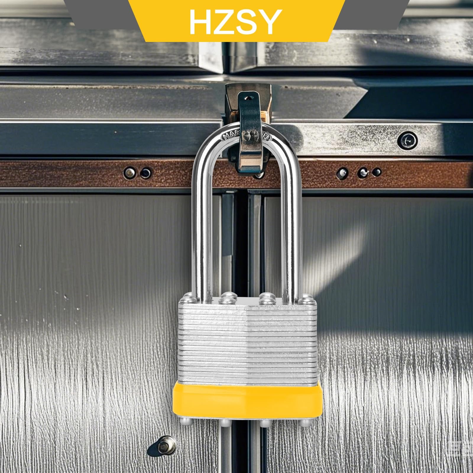 Padlocks Keyed Alike, Pack of 6, Laminated Steel Keyed Lock (1-9/16″, 40mm), …